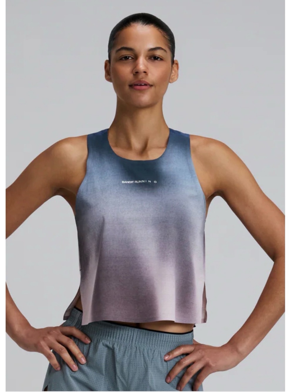 Bandit Running Women’s CoolGrid Race Singlet - Flow State Aegean Multi